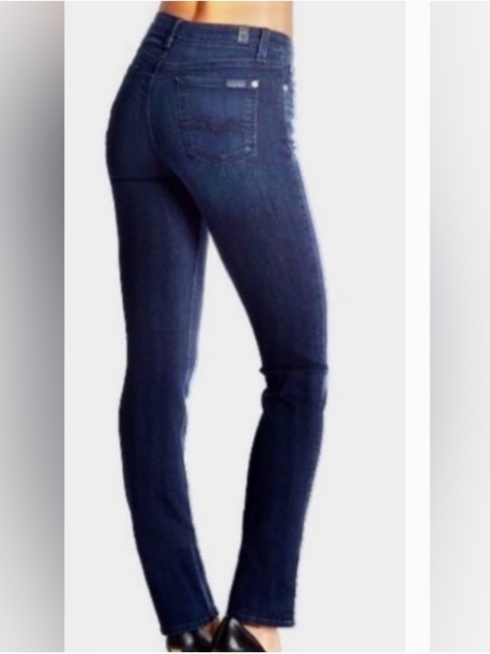 7 For All Mankind Karah Straigh Dark Indigo Women’s Slim Straight Jeans